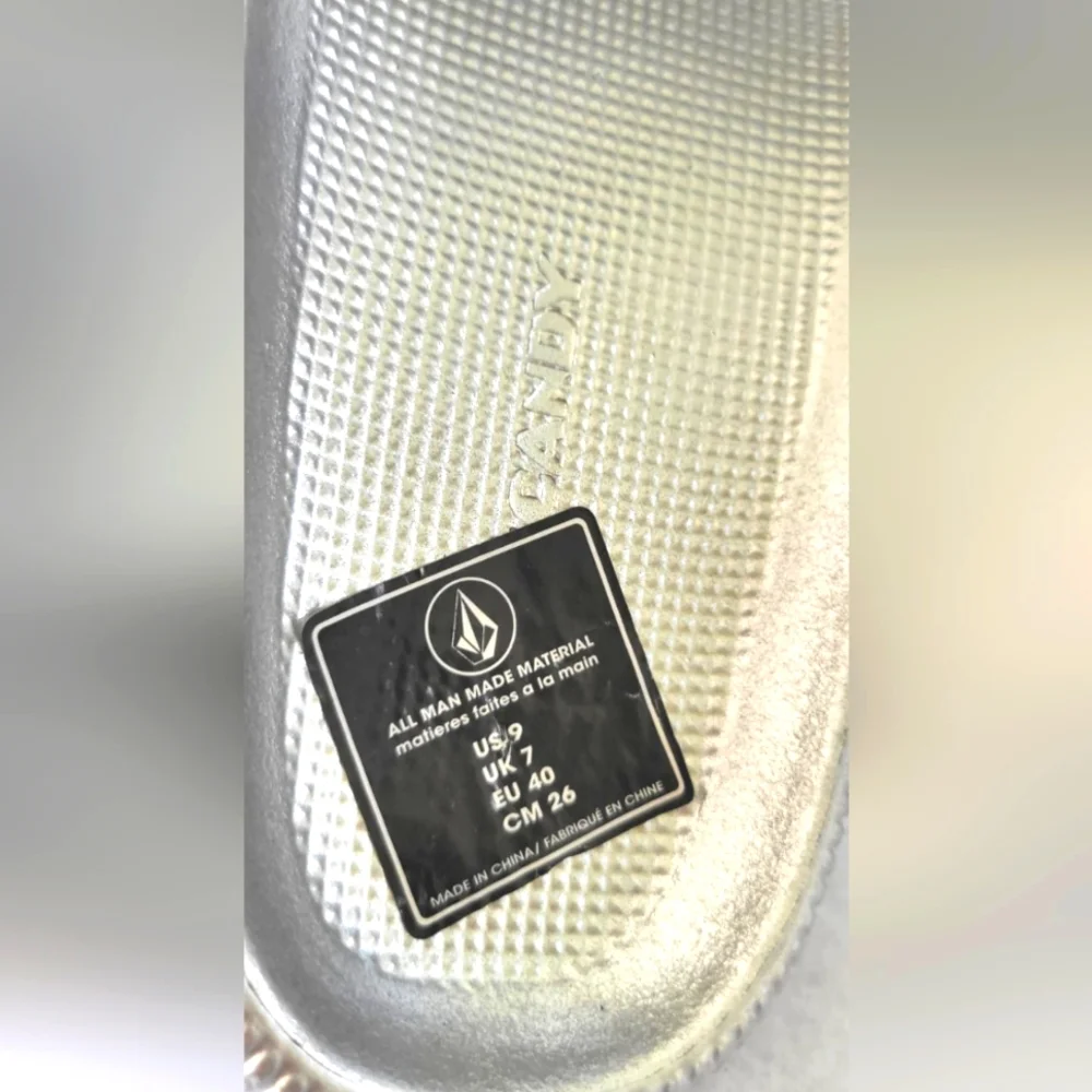 Rock & Candy Slip on Sandals Comfort waterproof Silver Molded foot Lightweight 9